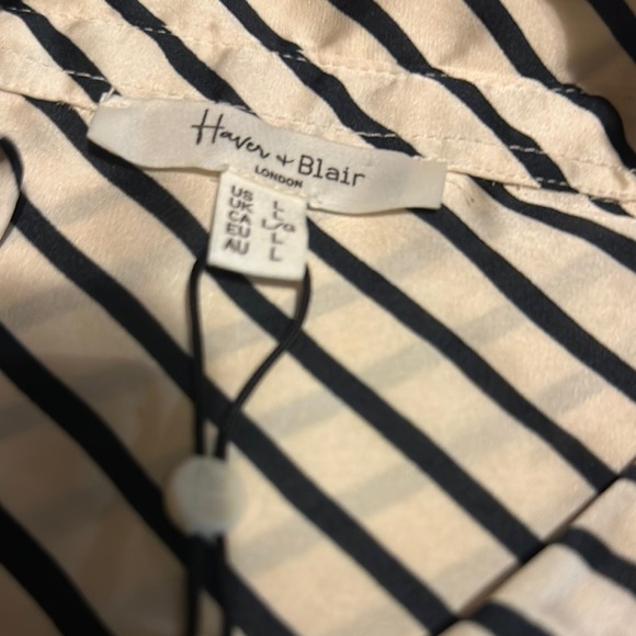 Striped Black and White Women's Top - Picture 9 of 9